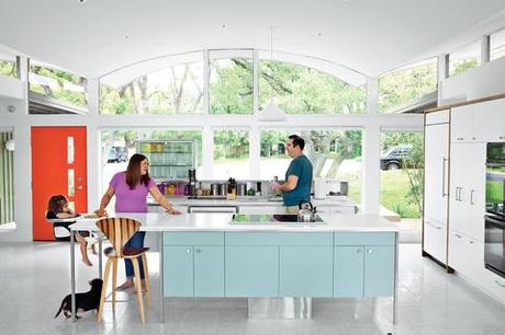 renovated modern home in Austin interior kitchen 