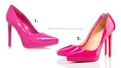 hot pink high heels