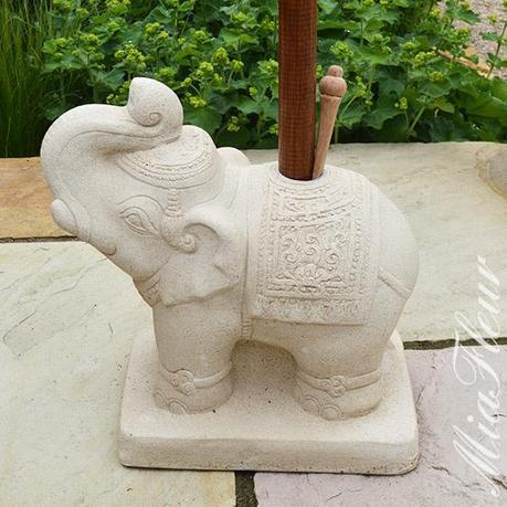 Elephant Parasol Stand- The Indian Garden Company via MiaFleur