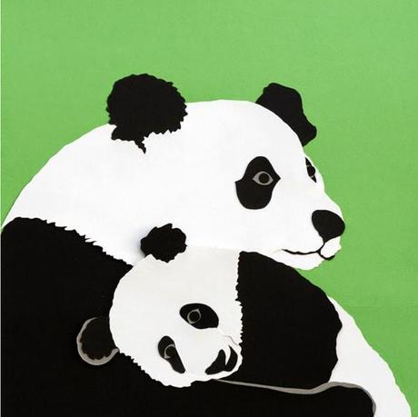 MOTHER AND BABY PANDA PRINT in ABFFE ART AUCTION