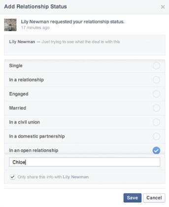 facebook relationship status