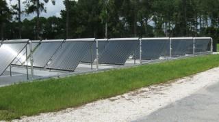 Solar thermal panels installed at Naval Submarine Base Kings Bay