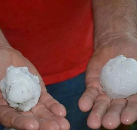 Hail's destructive path in the Midwest