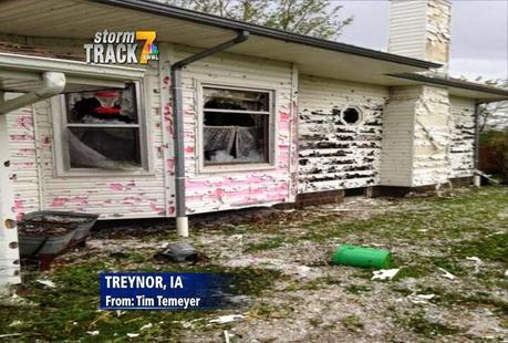 Hail's destructive path in the Midwest