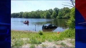 Puppy drives car into Massachusetts pond