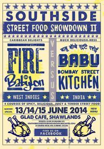 southside street food showdown glad cafe shawlands glasgow babu bombay kitchen fire in babylon