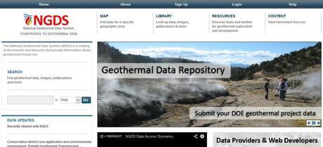 The National Geothermal Data System (NGDS) website