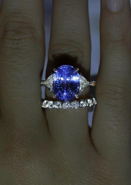 Ceylon Sapphire engagement Ring