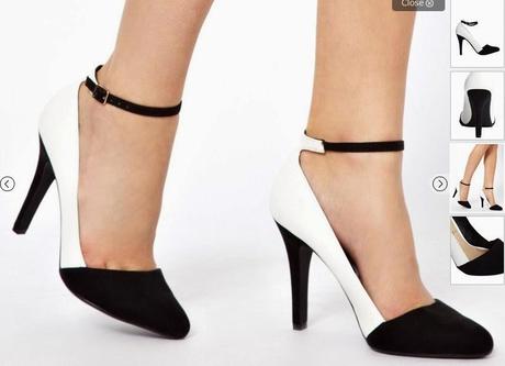 New Look Slate Black/White High Heeled Shoes