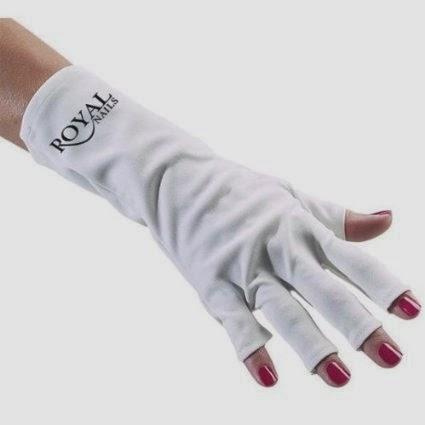 Image: Royal Nails Anti UV Gloves For UV Light/lamp Nail Dryer Only Nail Exposed