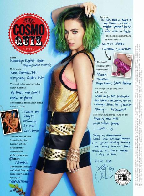 Katy Perry For Cosmopolitan Magazine, UK, July 2014