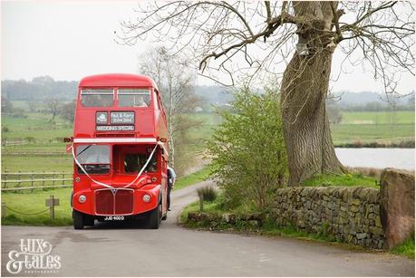 Red london wedding bus