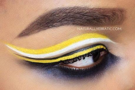 GRAPHIC EYE MAKEUP YELLOW + BLACK