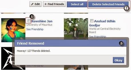 Delete Bulk or multiple friends in facebook