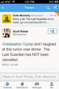 The Last Guardian Has Been Cancelled. Wait... It's Not?