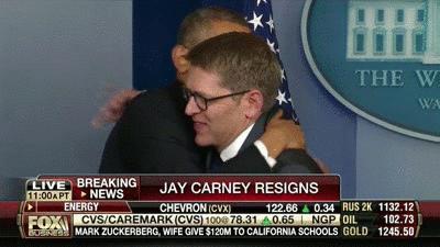 Obama kisses Carney