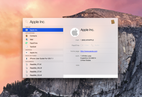 Search made easier in Yosemite