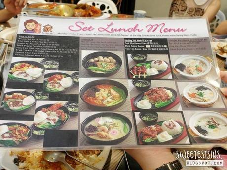 gu ma jia set lunch menu