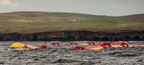 Both P2 machines operating at the Billia Croo wave test site, May 2014