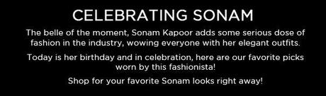 Discounted Online Shopping For Indian Designers With Exclusively.in on Sonam Kapoo's Birthday 