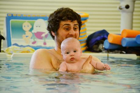 Baby's first swim