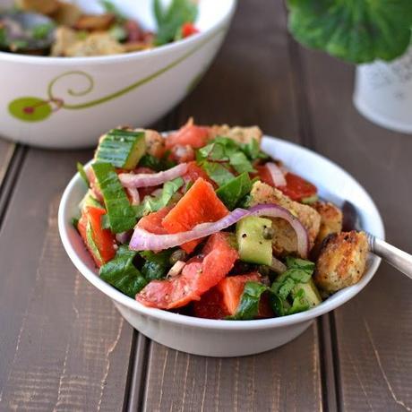 Greek Panzanella (Bread Salad)