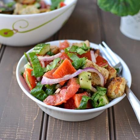 Greek Panzanella (Bread Salad)