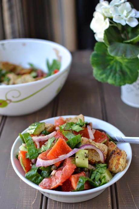 Greek Panzanella (Bread Salad)