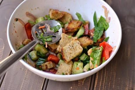 Greek Panzanella (Bread Salad)