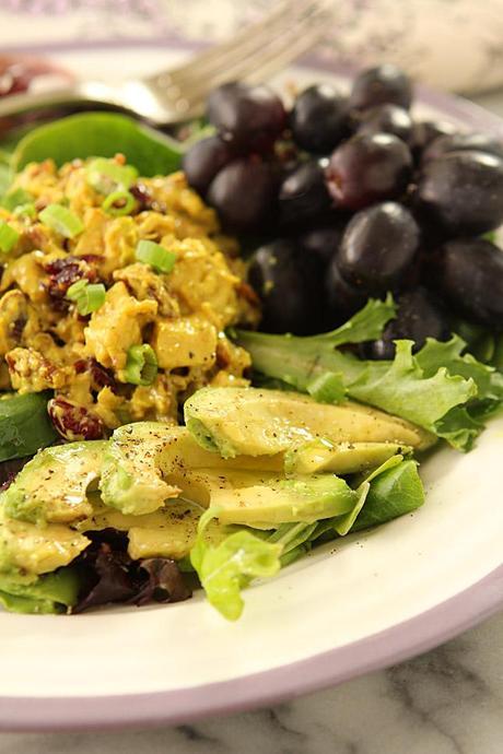 Curry Chicken Salad with Cranberries and Walnuts