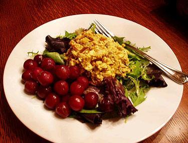 Curried Chicken Salad with Dried Cranberries and Toasted Walnuts