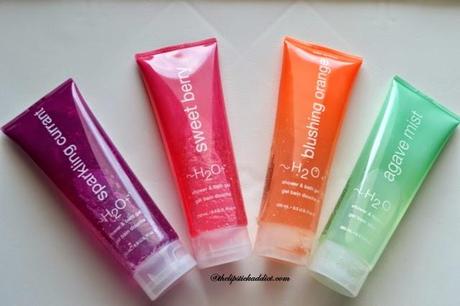 H2O+ Shower Gels : Black Currant, Sweet Berry, Blushing Orange and Agave Mist :: A Fabbag Haul