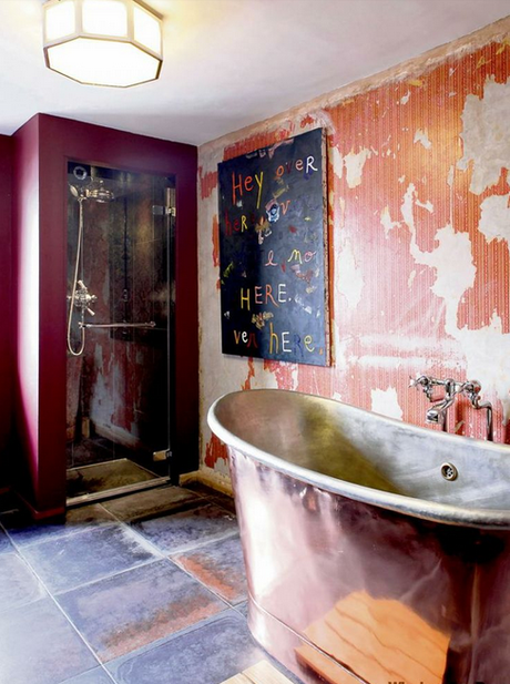 eclectic bathroom