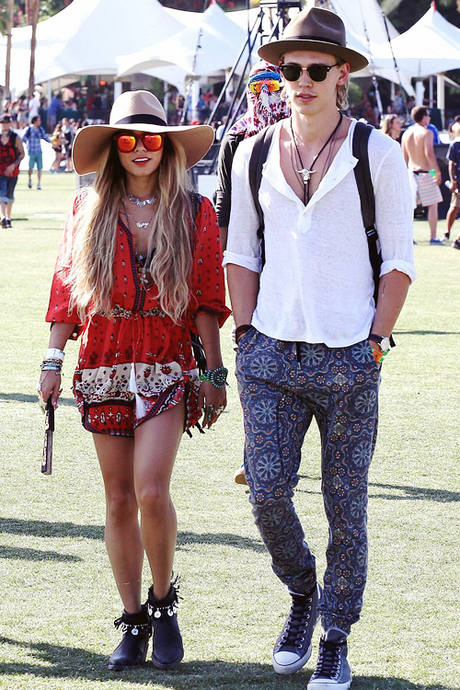 vanessa hudgens coachella austin butler festival fashion womens fashion mens fashion celebrity fashion 