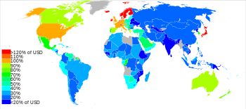 English: en:Purchasing power parity. Similar t...