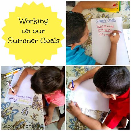 Working on our summer goals and FREE printable