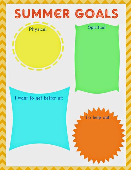 FREE Summer Goals Printable