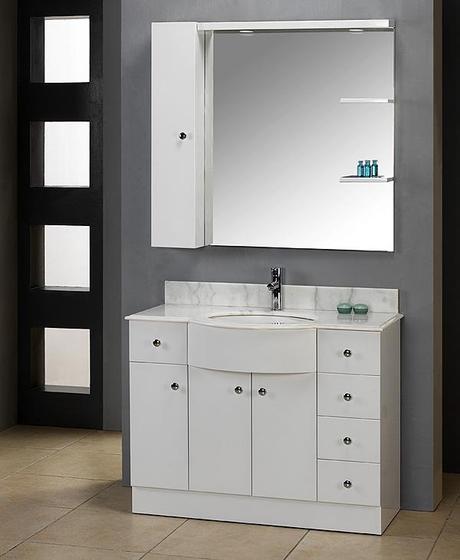 42.5 inch Wicklow European Style White Bathroom Vanity