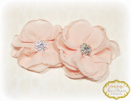 <blush pink wedding hair flowers by FancieStrands on Etsy alt=