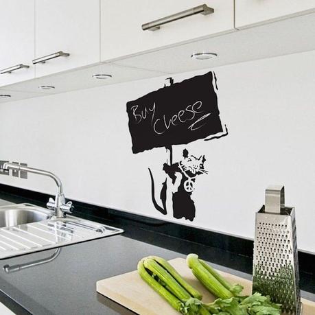 Banksy-Chalkboard-Rat-Wall-Sticker