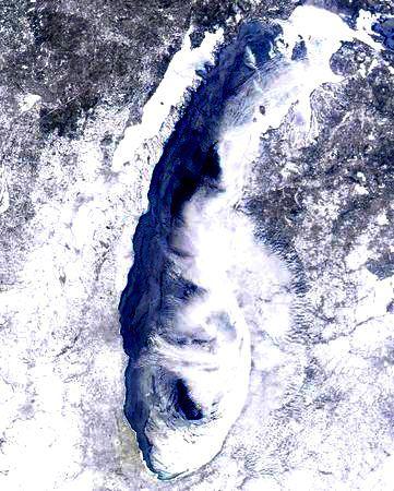 Frozen Lake Michigan