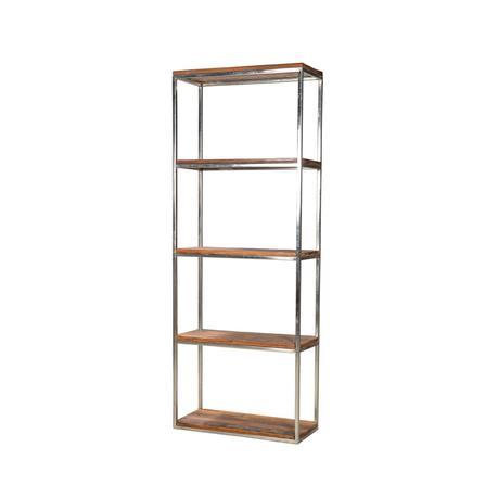 Reclaimed Thin Railwood Bookshelf Nickel CDI Furniture. Earth-Friendly Modern Statement Pieces