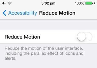 Reduce Motion in iOS
