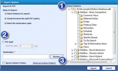 EDB to PST converter15