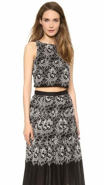 tibi embroidered eyelet crop top and maxi 