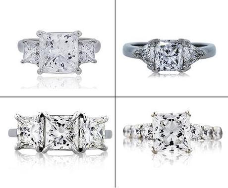 Princess Cut diamond engagement rings
