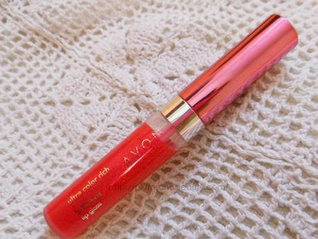 Avon Ultra Color Rich Brilliance Lip Gloss Raspberry : Review, Swatch, FOTD