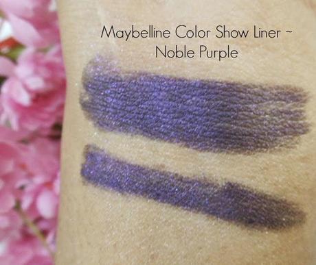 Maybelline Color Show Crayon Kohl Noble Purple : Review, Swatch, FOTD