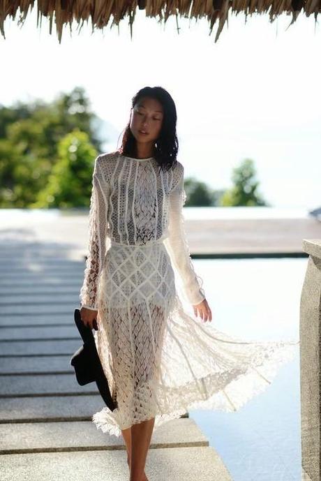 white dress, lace, margaret zhang, beach, summer, inspiration, light, home, fashion blogger