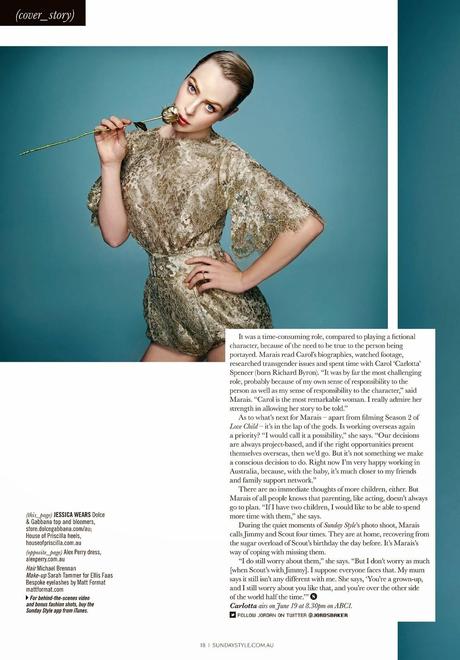 Jessica Marais by Jez Smith for Sunday Style Magazine, June, 2014